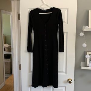 Black knit dress